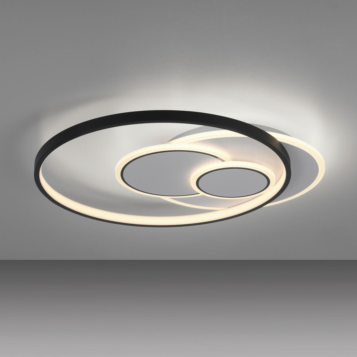 STROPNÍ LED SVÍTIDLO, 55/48/6 cm - Design, kov/plast (55/48/6cm)
