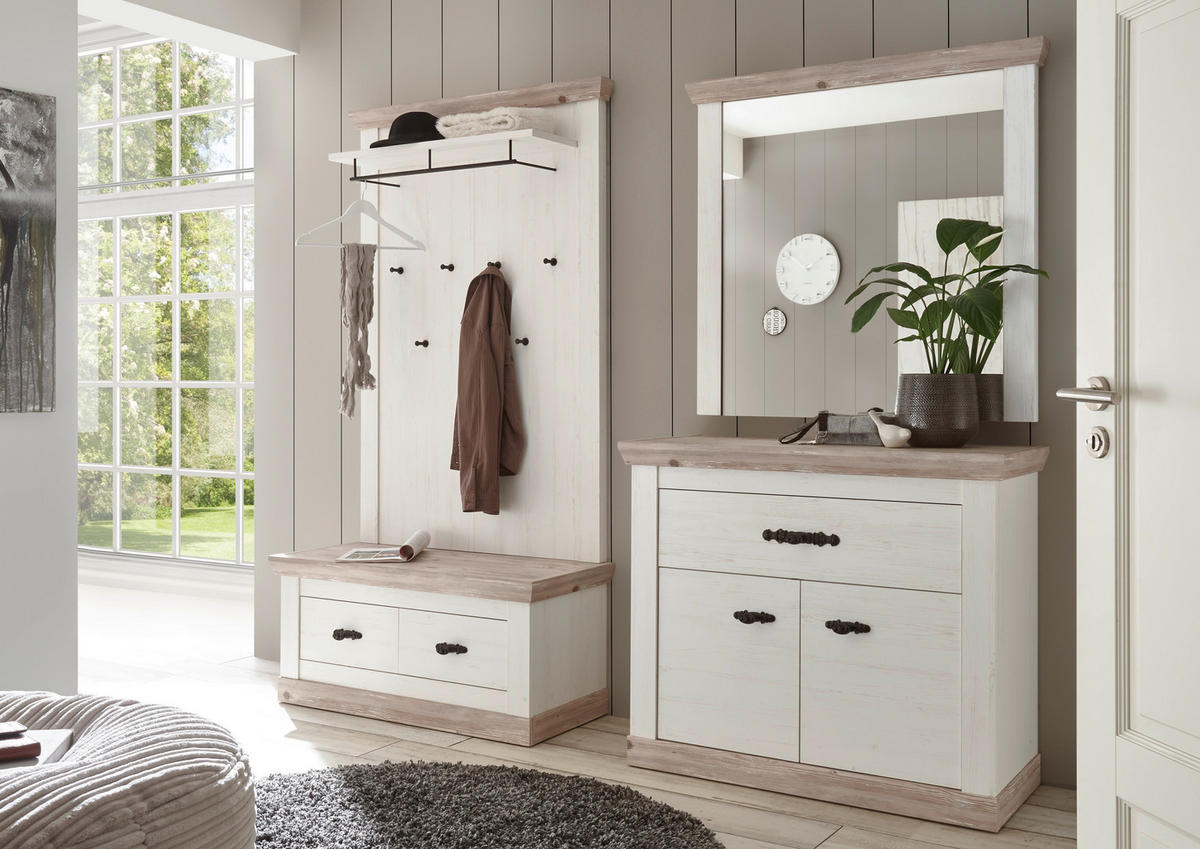 GARDEROBE 4-teilig  in 224/201/45 cm  - Hellbraun/Pinienfarben, Design, Holzwerkstoff (224/201/45cm) - MID.YOU