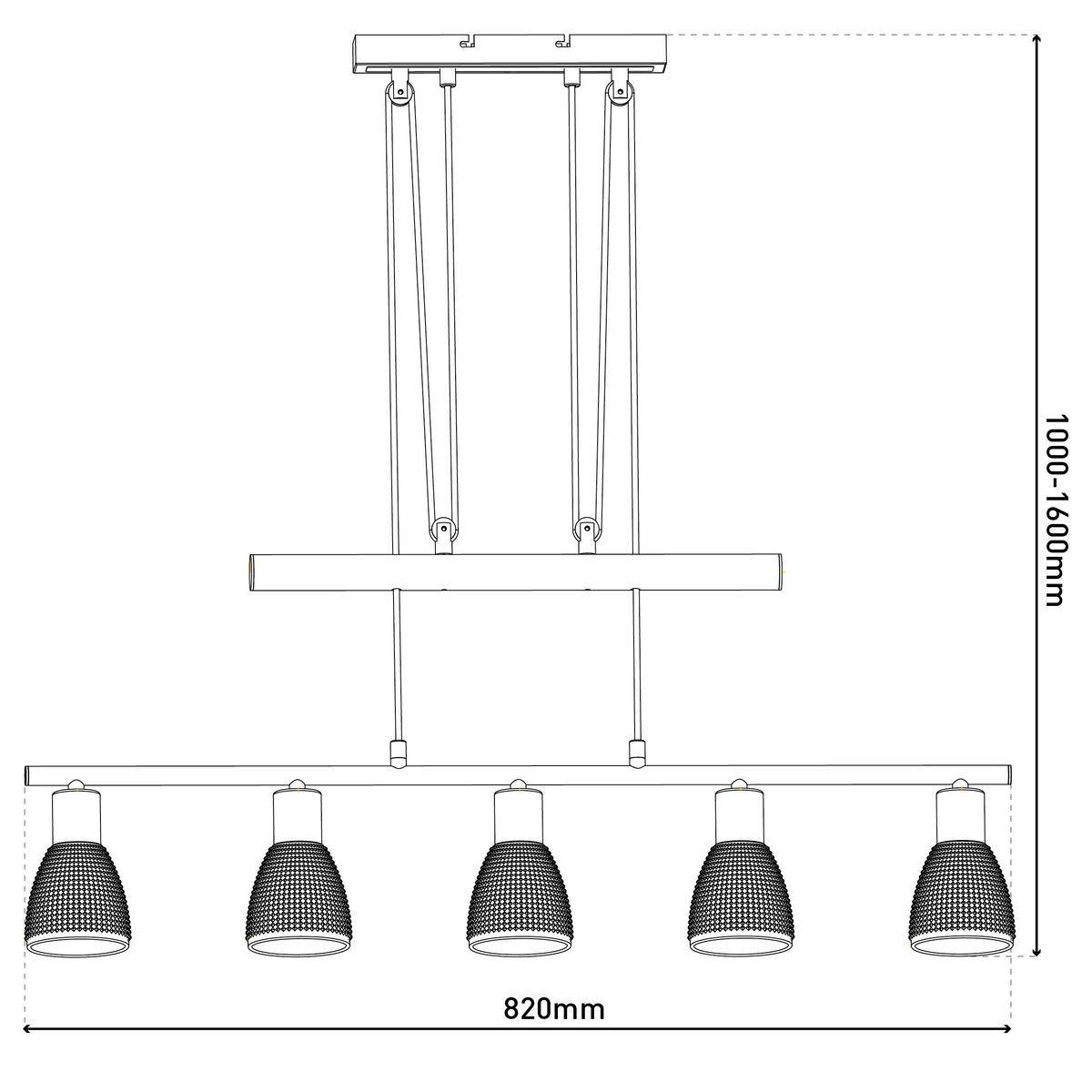HÄNGELEUCHTE LINDITA 82/8,5/8,5 cm   - Schwarz, LIFESTYLE, Glas/Metall (82/8,5/8,5cm) - Näve