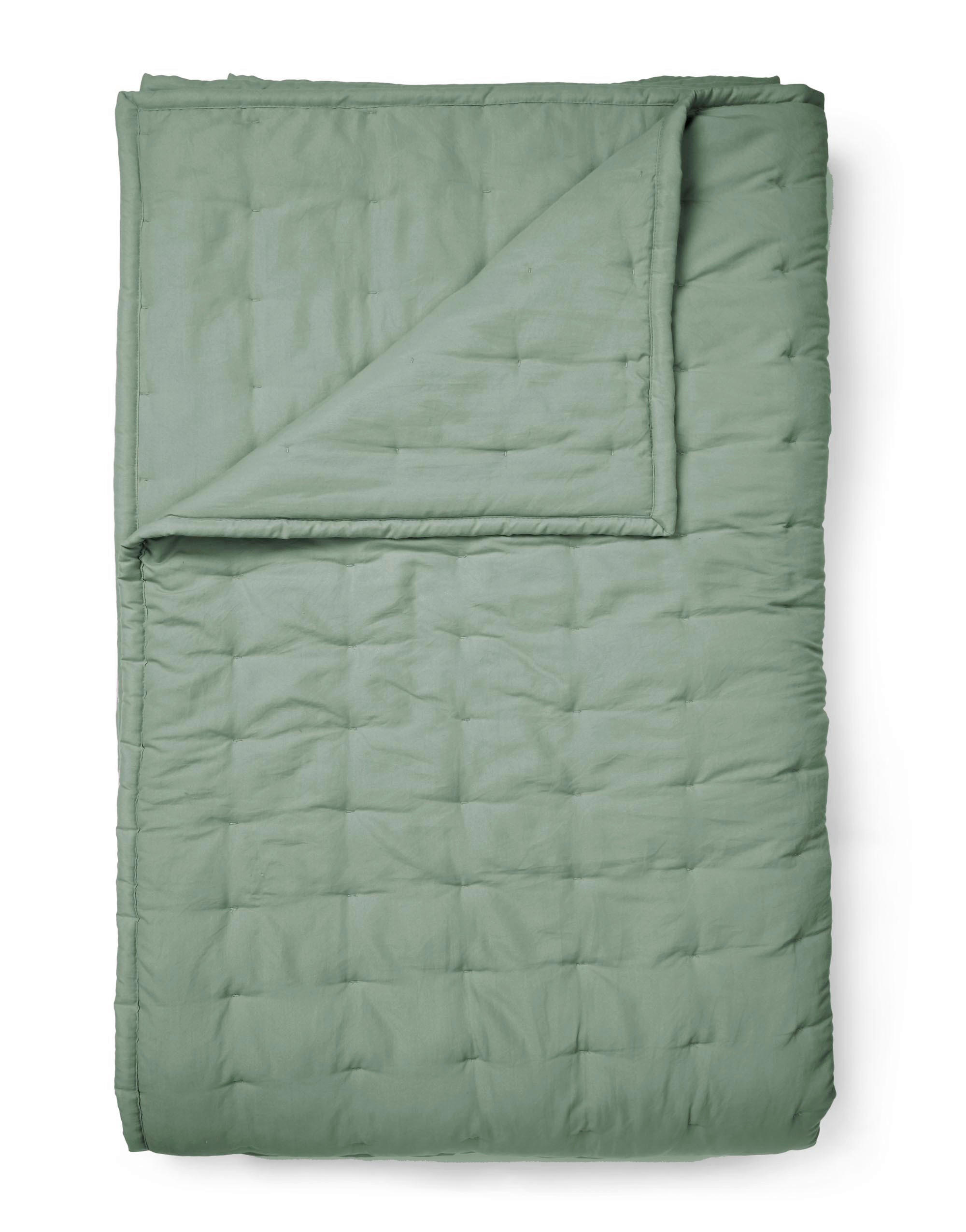 DENNÁ PRIKRÝVKA, polyester (recyklovaný), 180/265 cm - zelená, Basics, textil (180/265cm) - Essenza