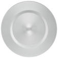PLATZTELLER 34 cm - Silberfarben, KONVENTIONELL, Glas (34cm) - Novel