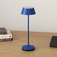AKKU-TISCHLEUCHTE 11/30 cm  - Blau/Schwarz, Trend, Kunststoff/Metall (11/30cm) - Novel