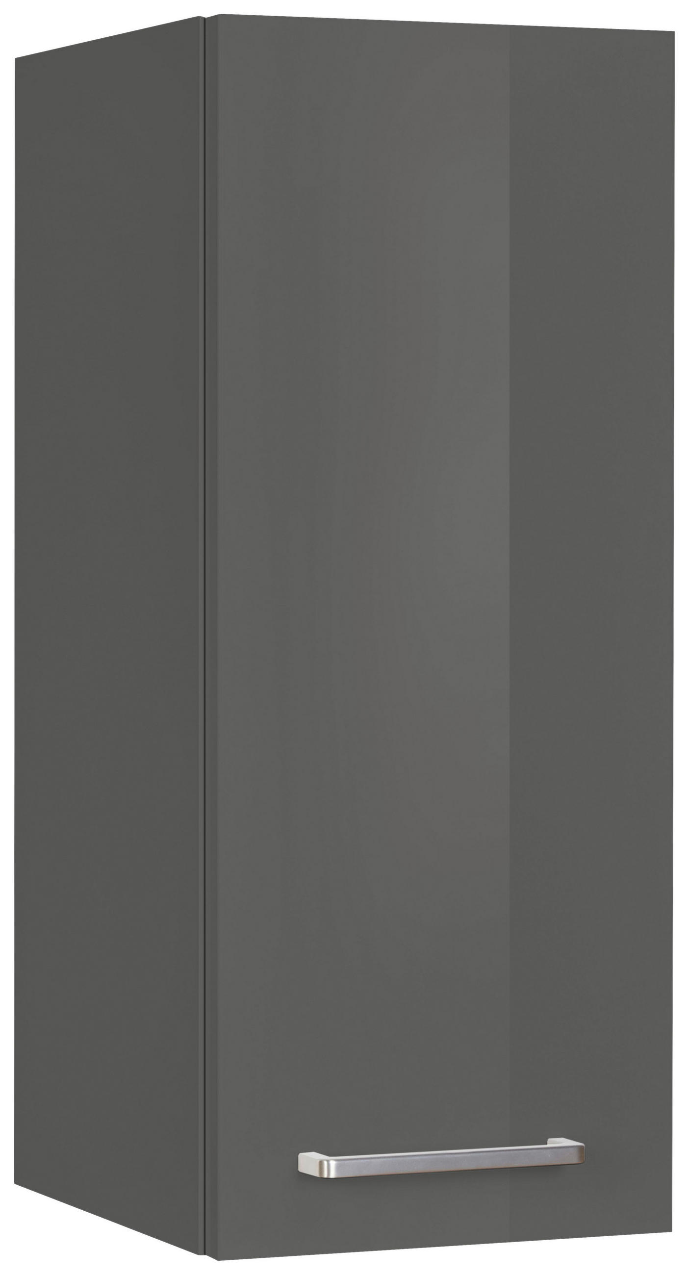 KÜCHENOBERSCHRANK 30/72/35 cm  in Schieferfarben  - Schieferfarben/Edelstahlfarben, MODERN, Holzwerkstoff/Metall (30/72/35cm) - Nobilia