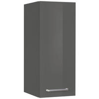 KÜCHENOBERSCHRANK 30/72/35 cm  in Schieferfarben  - Schieferfarben/Edelstahlfarben, MODERN, Holzwerkstoff/Metall (30/72/35cm) - Nobilia