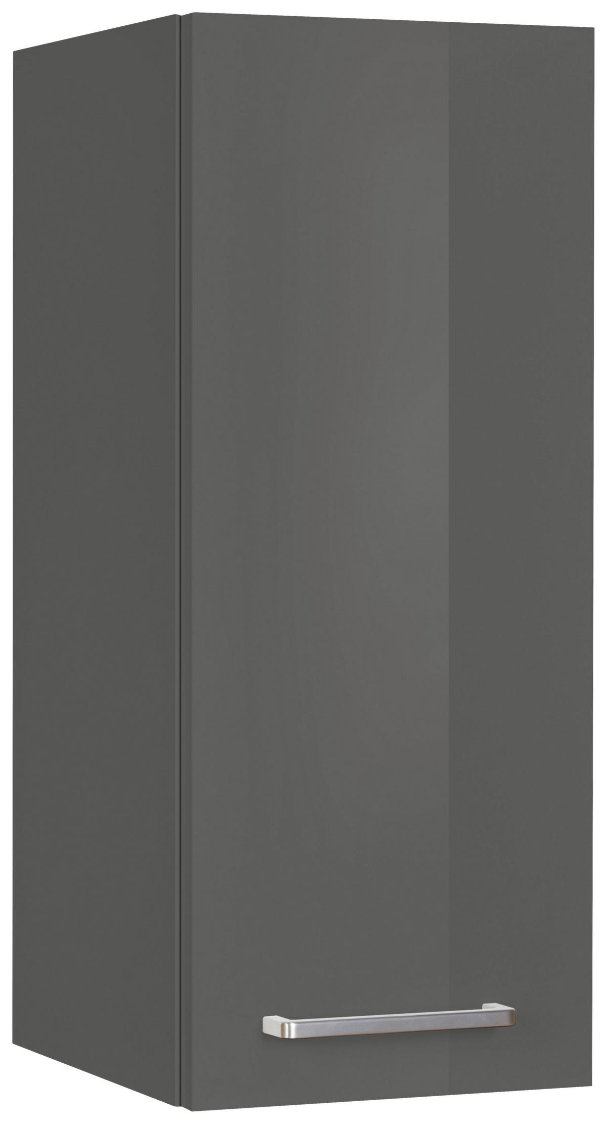 KÜCHENOBERSCHRANK 30/72/35 cm  in Schieferfarben  - Schieferfarben/Edelstahlfarben, MODERN, Holzwerkstoff/Metall (30/72/35cm) - Nobilia