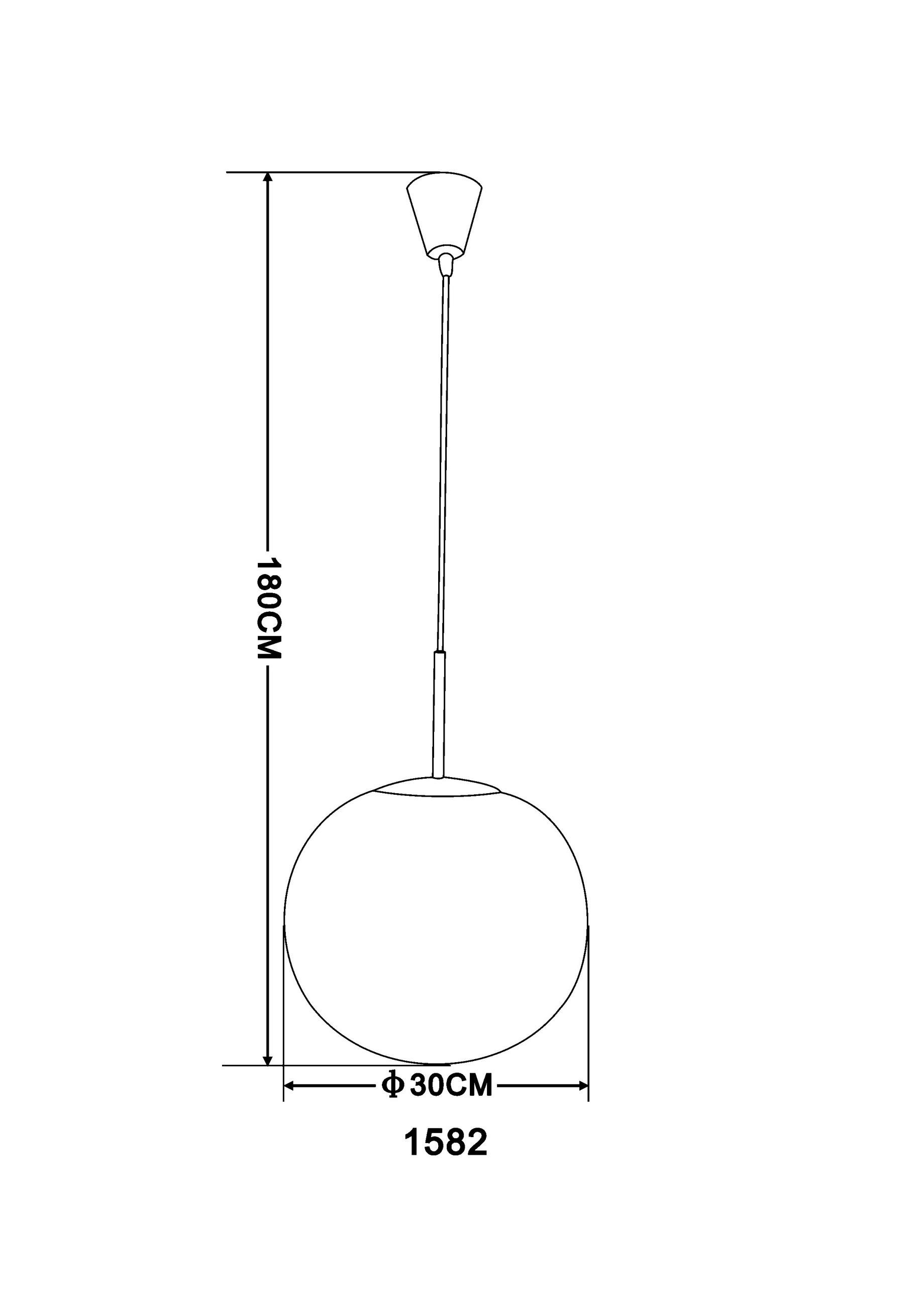 HÄNGELEUCHTE Balla 30/180 cm   - Opal/Nickelfarben, Basics, Glas/Metall (30/180cm) - Globo
