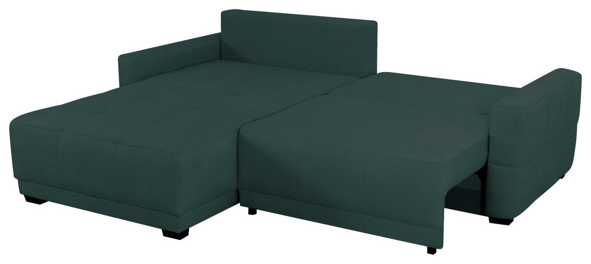 ECKSOFA Petrol Chenille, Struktur  - Petrol, Design, Textil (237/186cm) - MID.YOU
