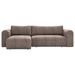 ECKSOFA Braun Cord  - Schwarz/Braun, MODERN, Kunststoff/Textil (150/245cm) - Carryhome