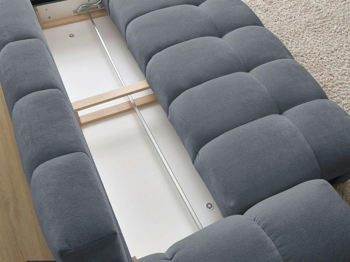 Thumbnail - Schlafsofa Everest, Dunkelblau, Textil, 3-Sitzer, Füllung: Komfortschaum, 278x115x90 cm, Rücken echt, Armteil links, rec...