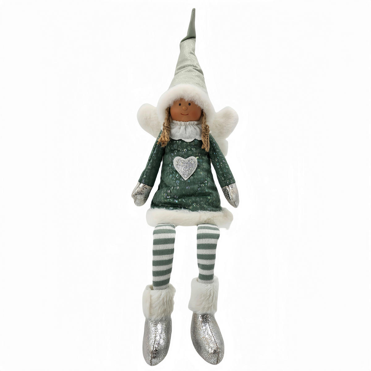 DEKOR ANGYAL - ezüstszínű/fehér, Lifestyle, textil (12/50/10cm) - X-Mas