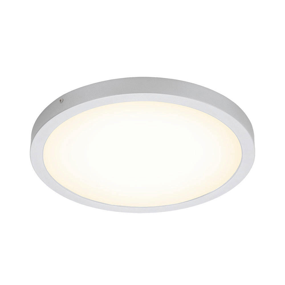 AUFBAULEUCHTE 40/3,5 cm   - Chromfarben/Weiß, Design, Kunststoff/Metall (40/3,5cm) - Globo