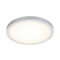 AUFBAULEUCHTE 40/3,5 cm   - Chromfarben/Weiß, Design, Kunststoff/Metall (40/3,5cm) - Globo