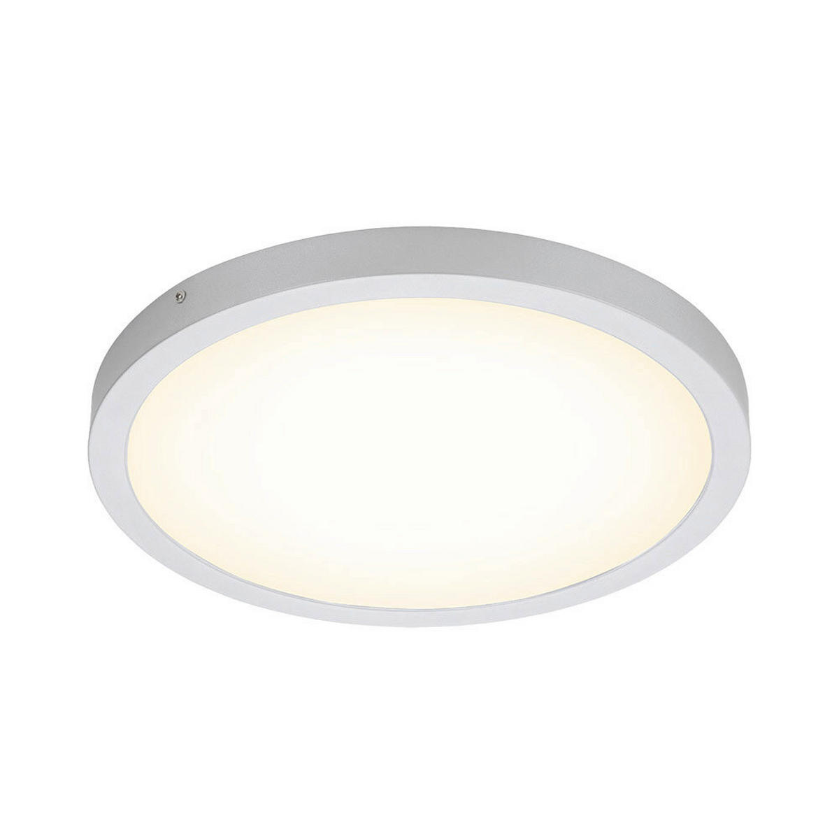 AUFBAULEUCHTE 40/3,5 cm   - Chromfarben/Weiß, Design, Kunststoff/Metall (40/3,5cm) - Globo