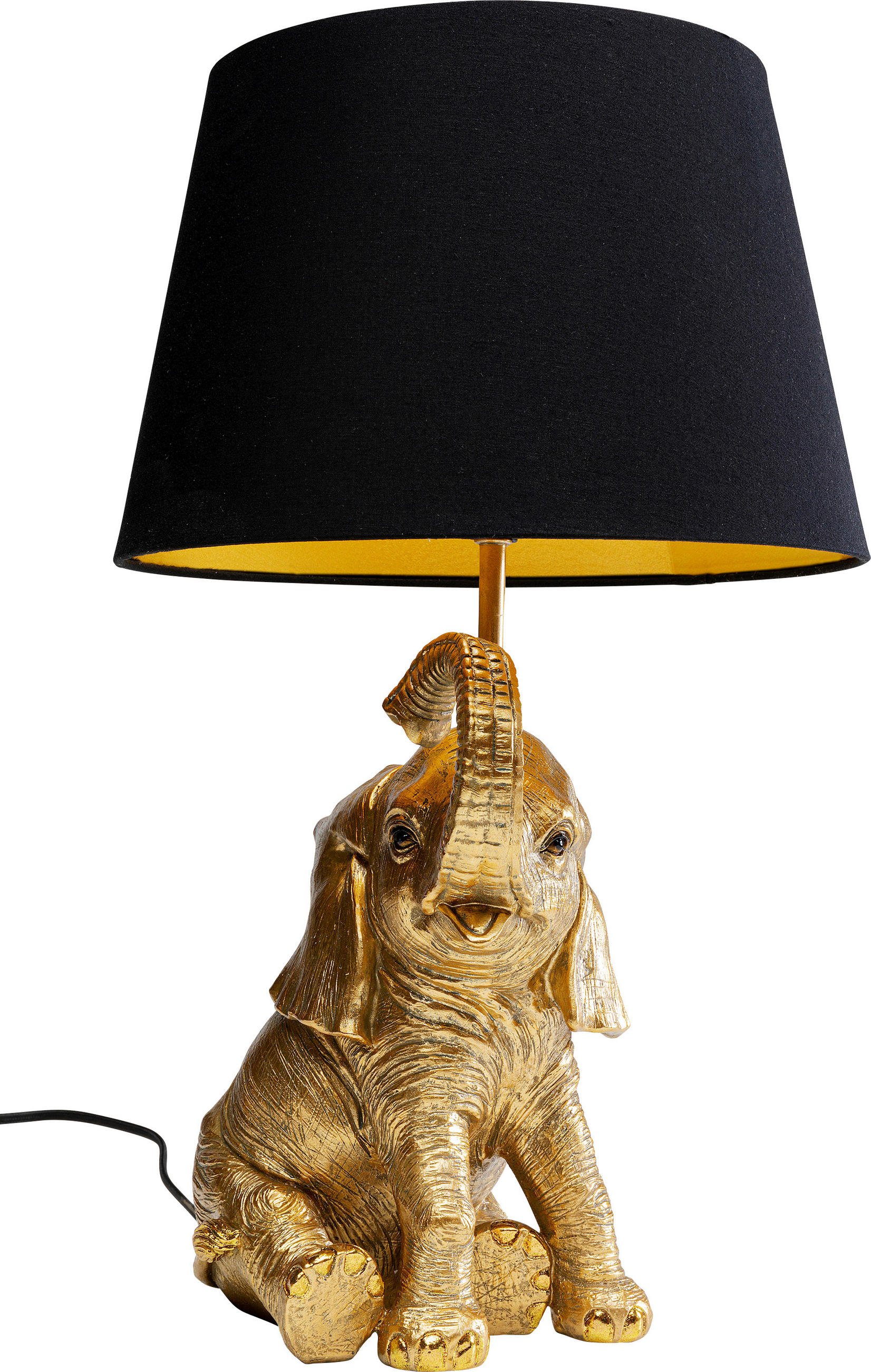 Kare-Design Stehleuchte Happy Schwarz, Gold 27x48x27 cm