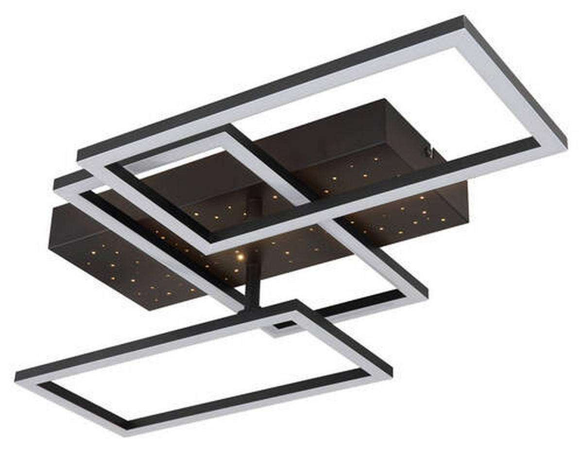 STROPNA LED-SVETILKA   //3000 K/230 V/ - črna/opal, Design, kovina/umetna masa (59/40,5/9,7cm) - Globo