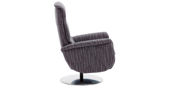 RELAXSESSEL Flachgewebe Relaxfunktion, Kopfteilverstellung, Fußteilverstellung, Rücken echt - Edelstahlfarben/Lila, Design, Textil/Metall (71/112/83cm) - Dieter Knoll