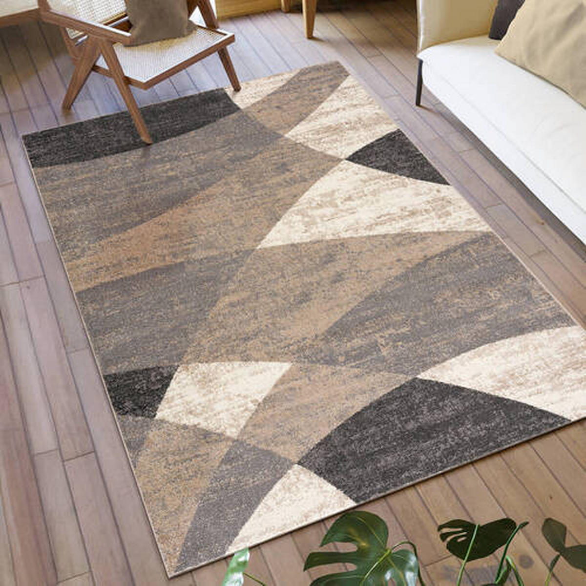VINTAGE-TEPPICH 120/170 cm Vintage Creme, Grau, Beige  - Beige/Creme, Design, Textil (120/170cm)