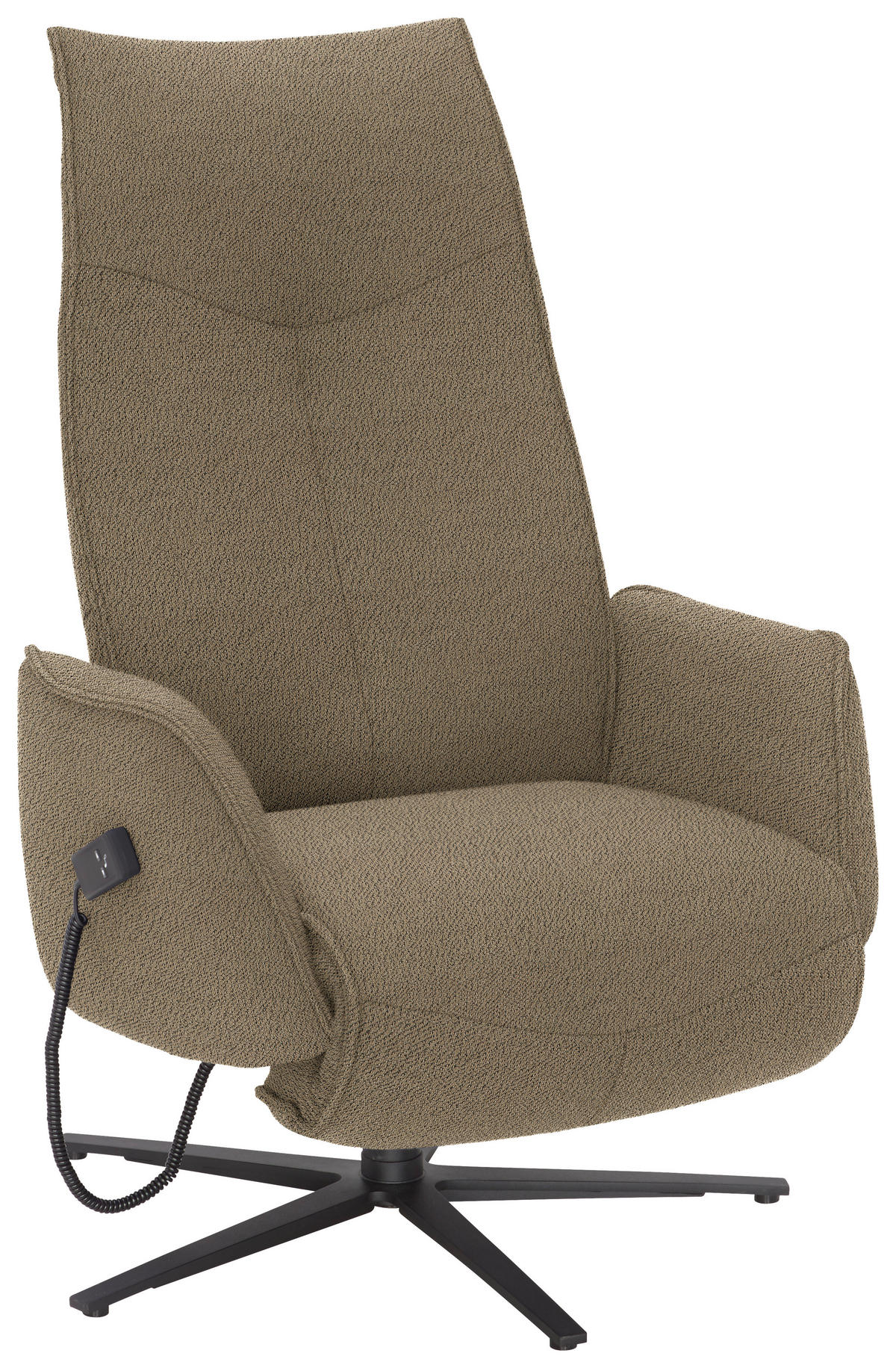 RELAXSESSEL in Textil Hellbraun  - Hellbraun/Anthrazit, Design, Textil/Metall (71/114/84cm) - Johann Jakob