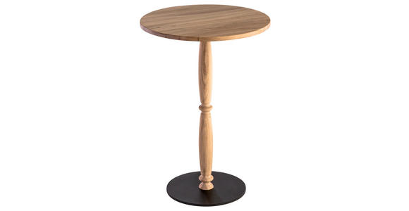 BEISTELLTISCH in Holz, Metall 40/40/48 cm - Eichefarben/Schwarz, MODERN, Holz/Metall (40/40/48cm) - Venda