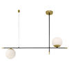 PENDELLEUCHTE 15/76/95 cm   - Goldfarben/Schwarz, Trend, Glas/Metall (15/76/95cm) - MAYTONI