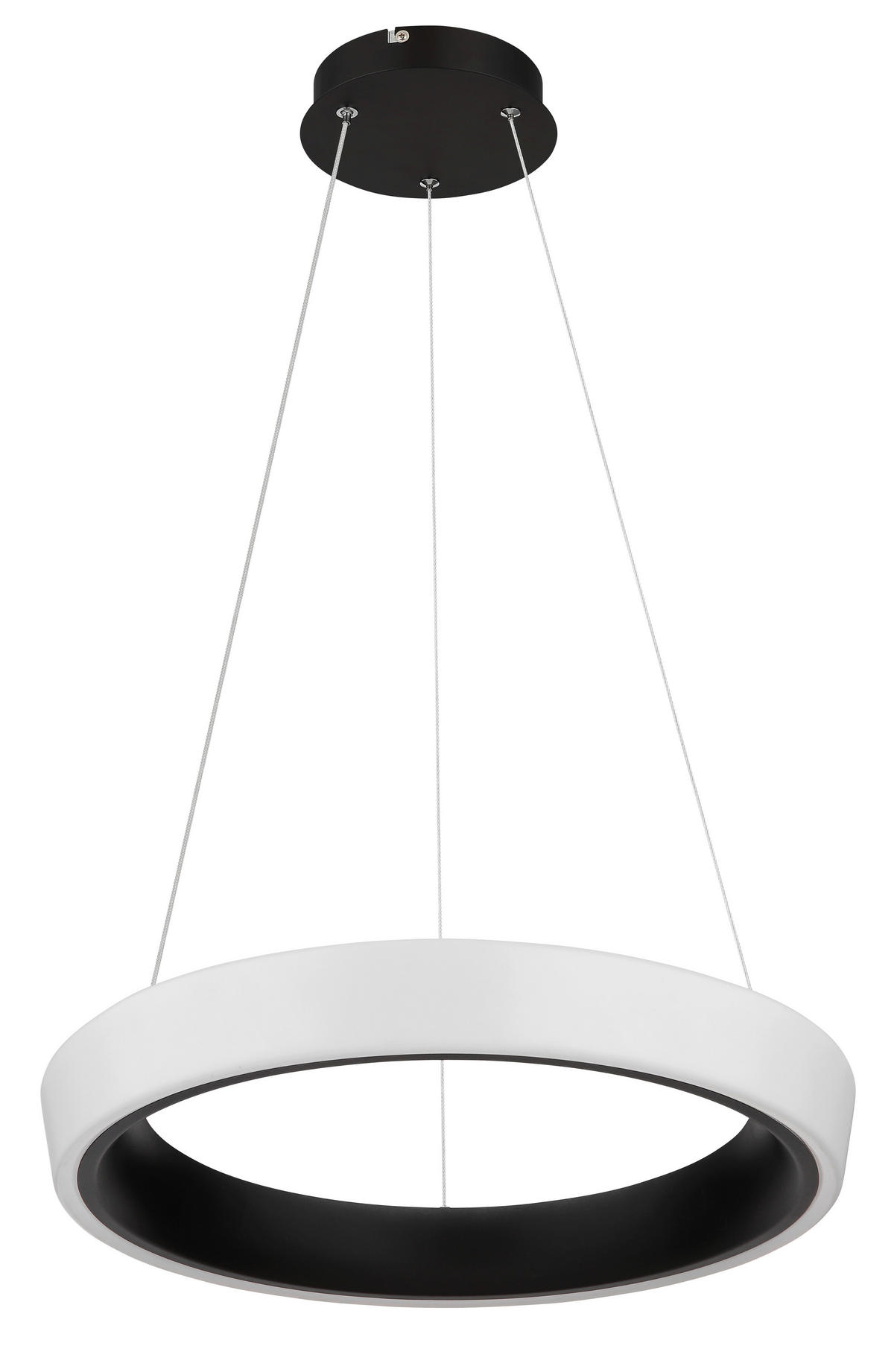 ZÁVĚSNÉ LED SVÍTIDLO, 49,5/120 cm  - černá/opál, Design, kov/plast (49,5/120cm)