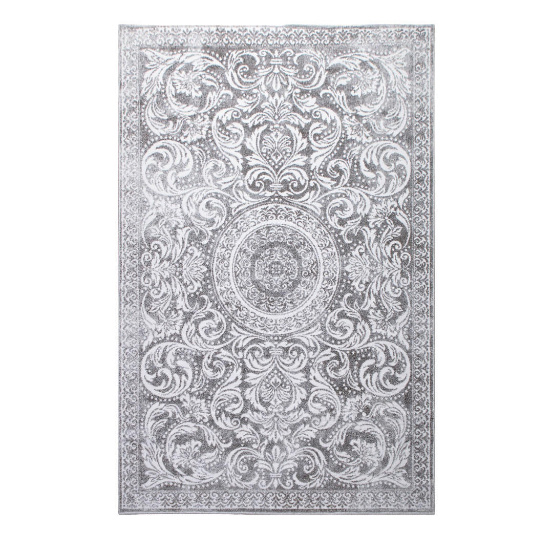 VINTAGE-TEPPICH 120/170 cm Victoria Grau, Weiß  - Weiß/Grau, Design, Kunststoff/Textil (120/170cm) - Novel