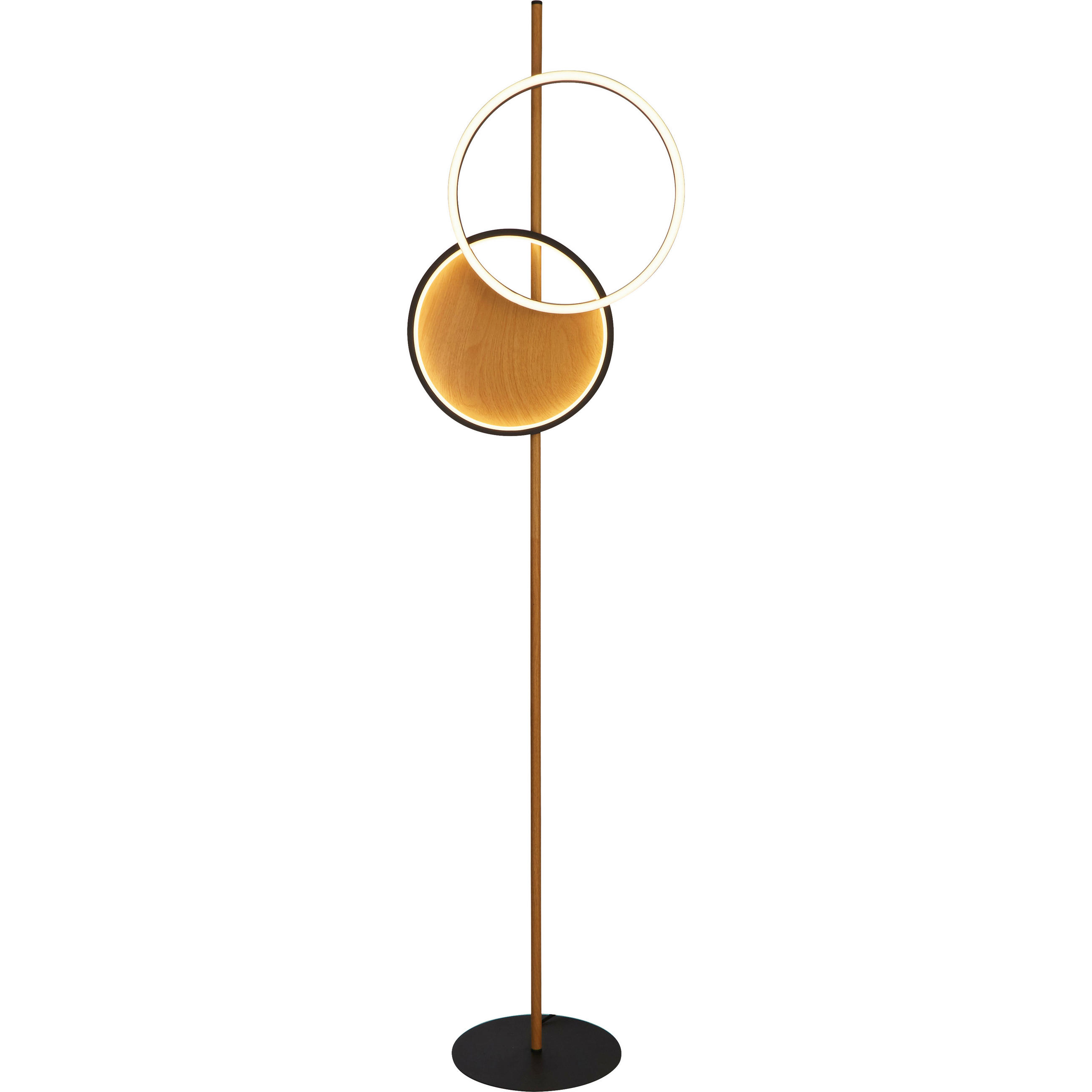 Searchlight Led-Stehleuchte Crosby Schwarz, Braun 25x150x38.5 cm