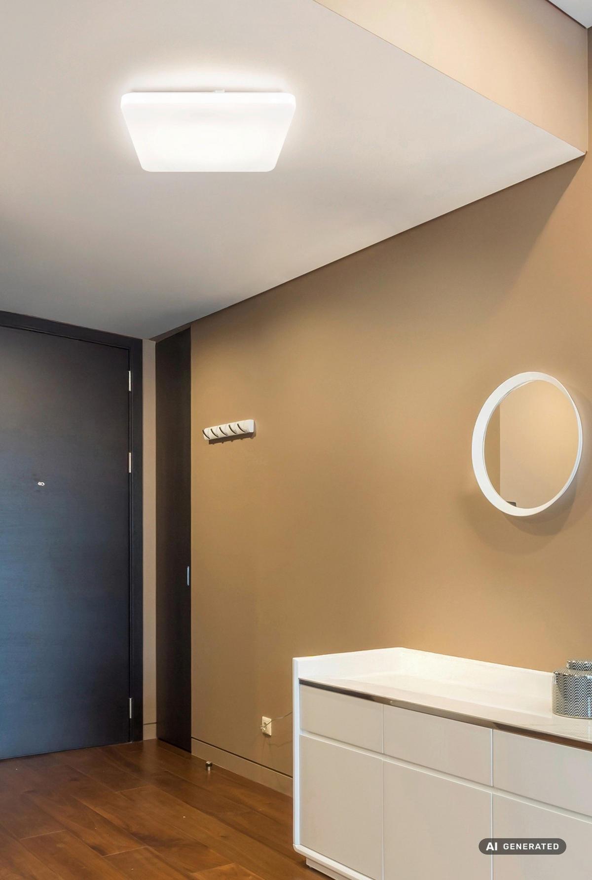 LED-DECKENLEUCHTE Donte 41/41/6 cm  - Opal/Weiß, Design, Kunststoff/Metall (41/41/6cm) - Globo