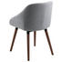 STUHL in Textil Hellgrau - Walnussfarben/Hellgrau, Trend, Holz/Textil (51,5/77,5/55,5cm) - Carryhome STUHL in Textil Hellgrau - Walnussfarben/Hellgrau, Trend, Holz/Textil (51,5/77,5/55,5cm) - Carryhome