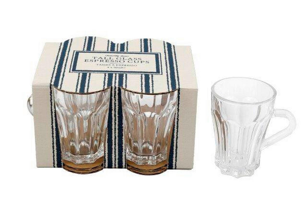 KÁVÉSPOHÁR KÉSZLET - áttetsző, Basics, üveg (6.7/9.4/4.8cm)