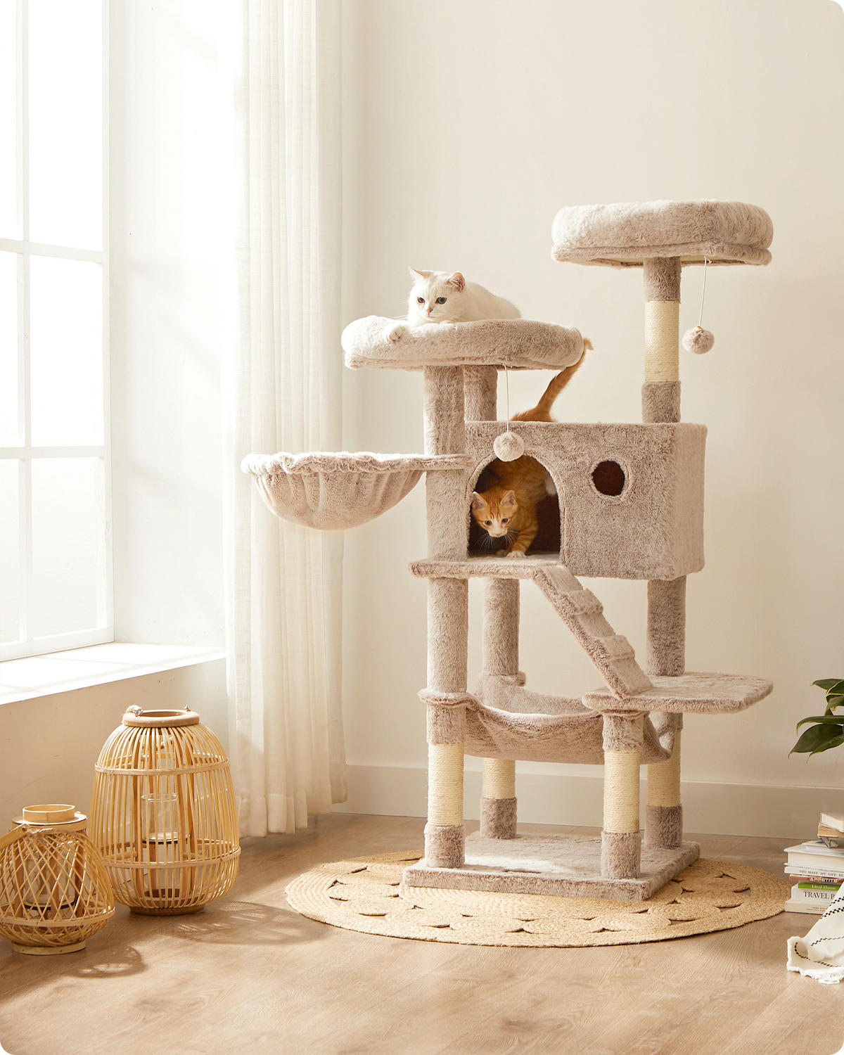 KRATZBAUM - Greige, Trend, Papier/Holzwerkstoff (49/135/49cm) - Boxxx