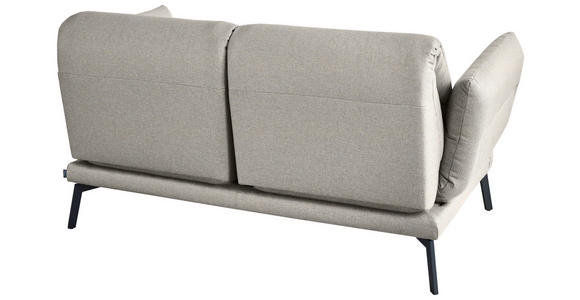 2-SITZER-SOFA Flachgewebe Beige  - Beige/Schwarz, Design, Textil/Metall (178-226/83-113/96-177cm) - Dieter Knoll