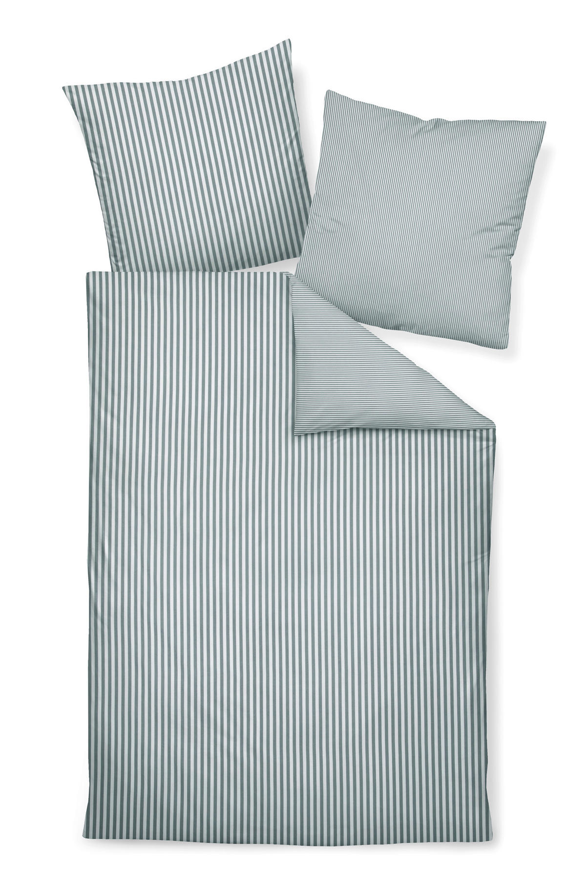 BETTWÄSCHE CHINCHILLA S Flanell 135/200 cm  - Silberfarben/Weiß, Basics, Textil (135/200cm) - Janine
