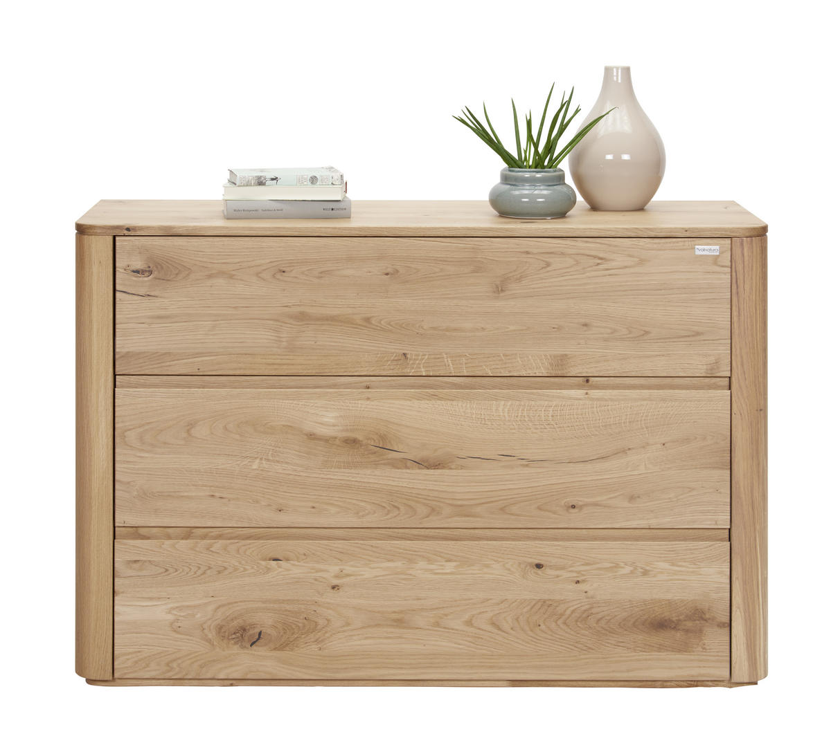 ŠIROKÁ KOMODA, divoký dub, farba duba, 120/82/42 cm - farba duba, Natur, drevo (120/82/42cm) - Valnatura