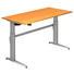 SCHREIBTISCH - Silberfarben/Buchefarben, KONVENTIONELL, Holzwerkstoff/Metall (160/72-119/80cm) SCHREIBTISCH - Silberfarben/Buchefarben, KONVENTIONELL, Holzwerkstoff/Metall (160/72-119/80cm)