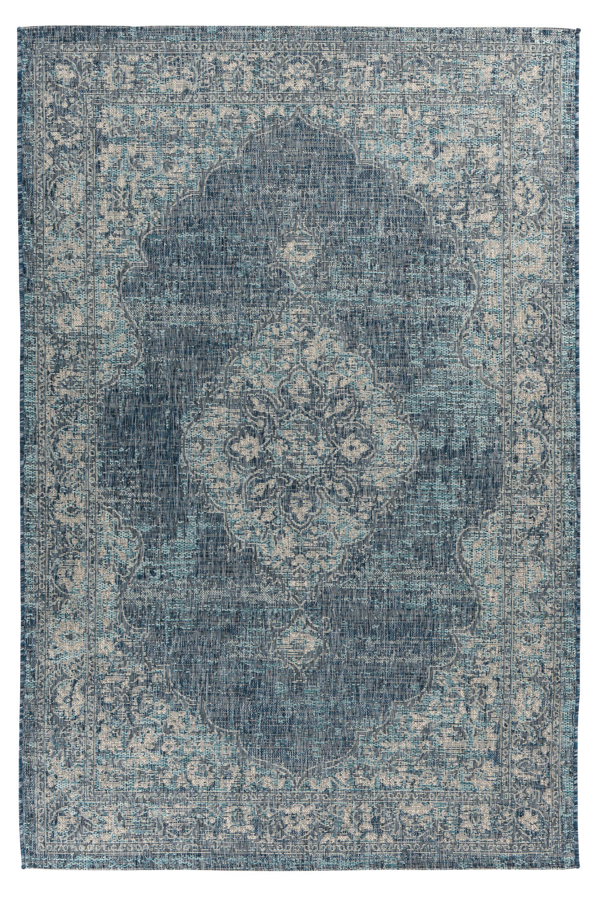 In- und Outdoorteppich 80/150 cm My Nordic Blau, Grau  - Blau/Grau, Design, Textil (80/150cm) - Obsession