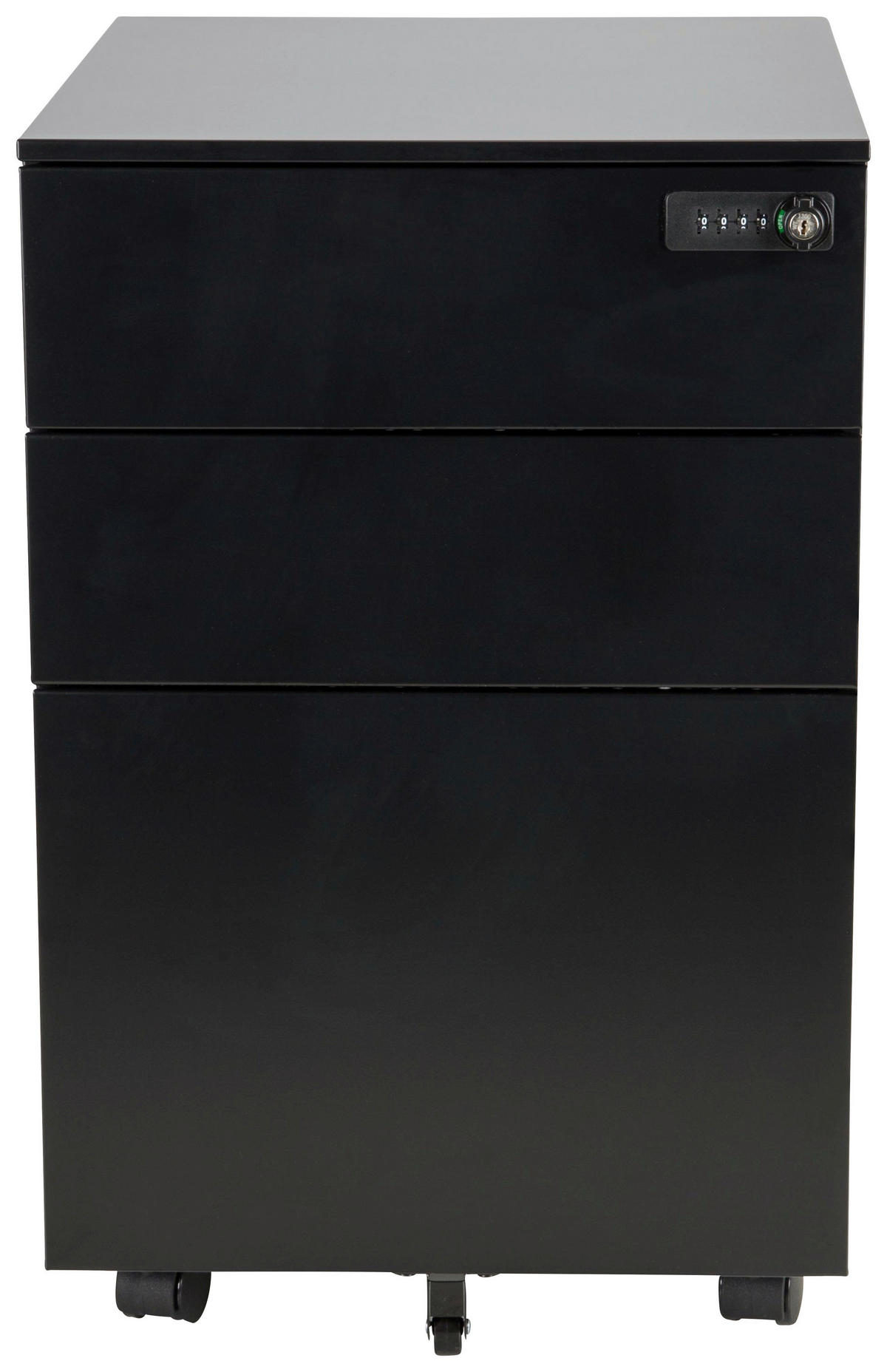 ROLLCONTAINER 39/60/50 cm  - Schwarz, MODERN, Kunststoff/Metall (39/60/50cm) - MID.YOU