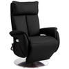 RELAXSESSEL in Leder Schwarz  - Edelstahlfarben/Schwarz, Konventionell, Leder/Metall (78/110/81cm) - Cantus