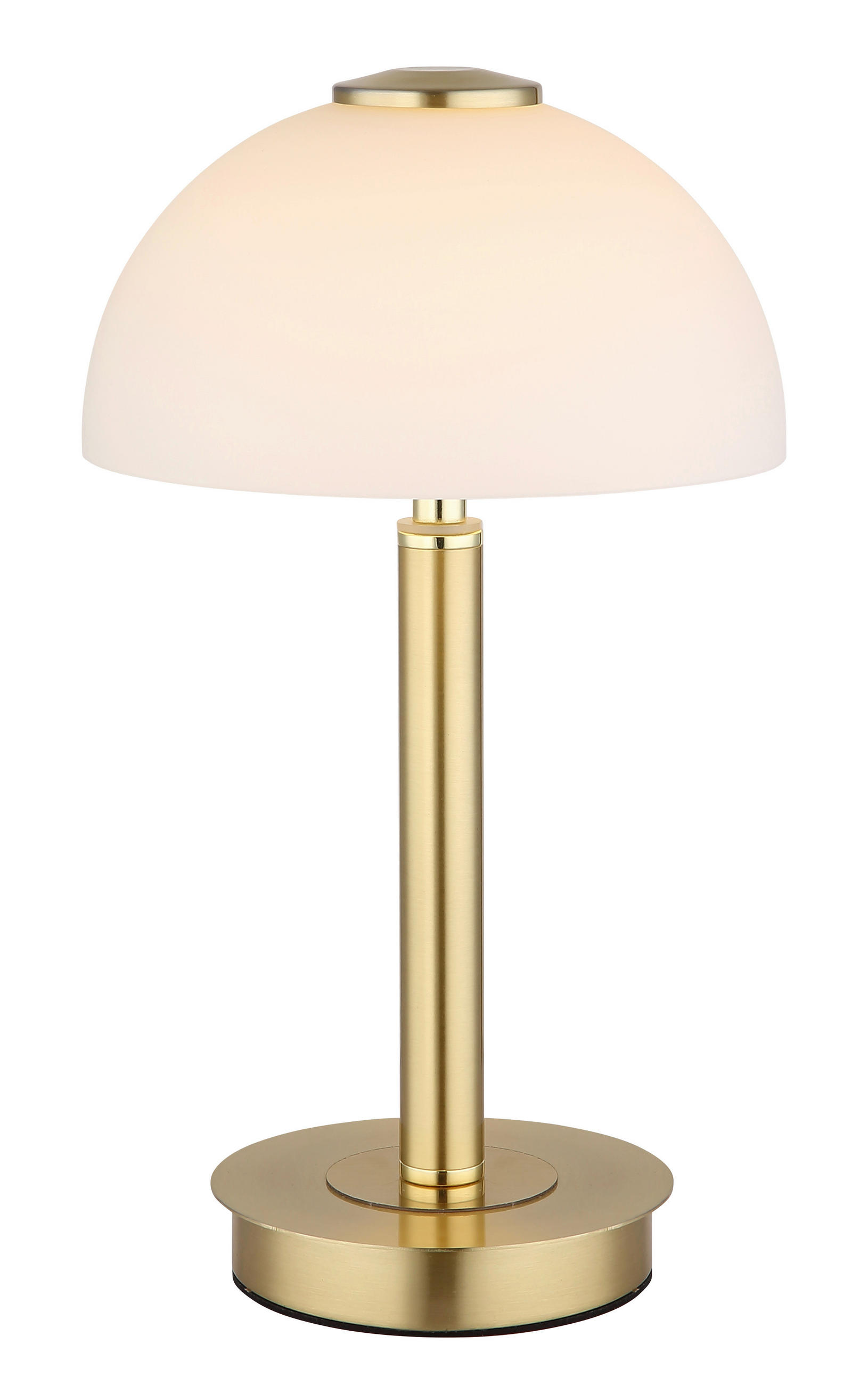 LED-TISCHLEUCHTE - Messingfarben/Schwarz, Design, Glas/Kunststoff (18/31,5cm) - Globo