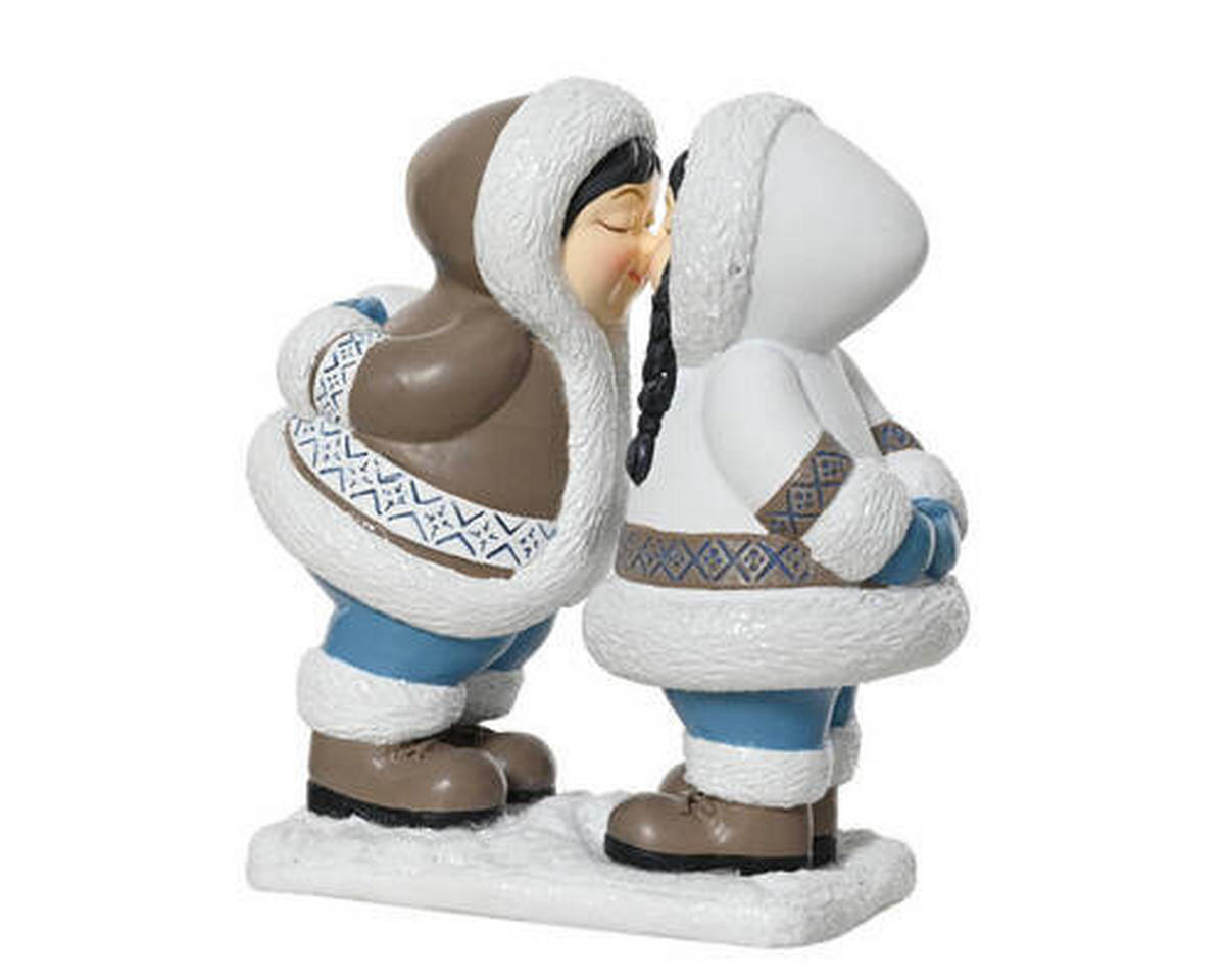 DEKOFIGUR KIND - Blau/Braun, LIFESTYLE, Kunststoff (16,00/8,50/17,20cm)