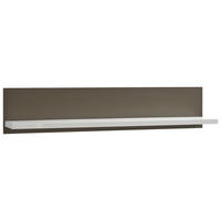 WANDBOARD Accra Holzwerkstoff Grau, Weiß Hochglanz  - Weiß Hochglanz/Grau, Design, Holzwerkstoff (124/25/22cm) - Livetastic