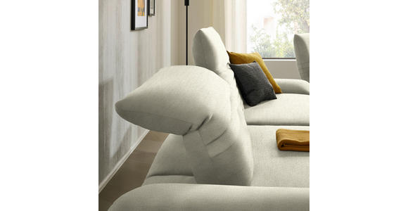 ECKSOFA  in Chenille Beige  170-195/280 cm  - Beige/Schwarz, Design, Textil/Metall (170-195/280cm) - Dieter Knoll