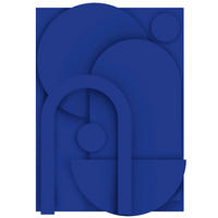 BILD Abstraktes 50/70 cm  - Blau, Trend, Holz/Kunststoff (50/70cm) - Monee