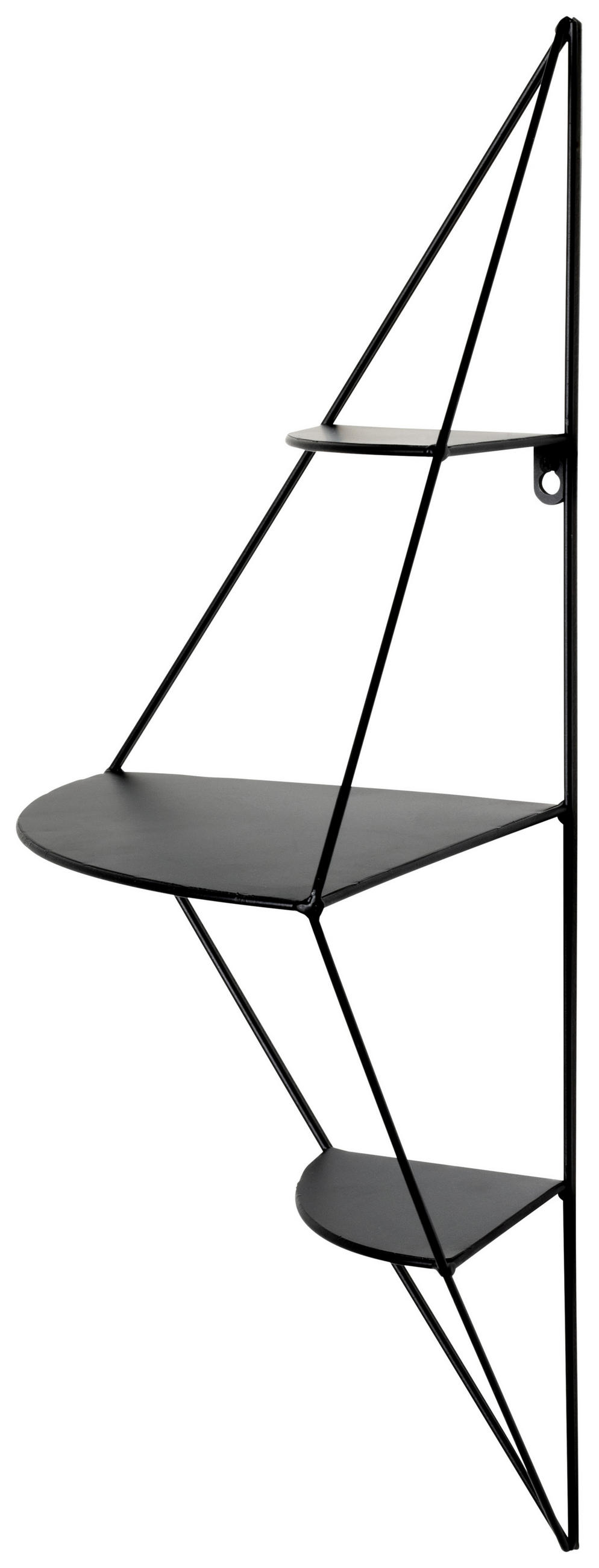 HÖRNHYLLA i 36/70/26 cm svart  - svart, Modern, metall (36/70/26cm)