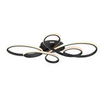 LED-DECKENLEUCHTE Matar 88 cm  - Schwarz, Design, Kunststoff/Metall (88cm) - Novel