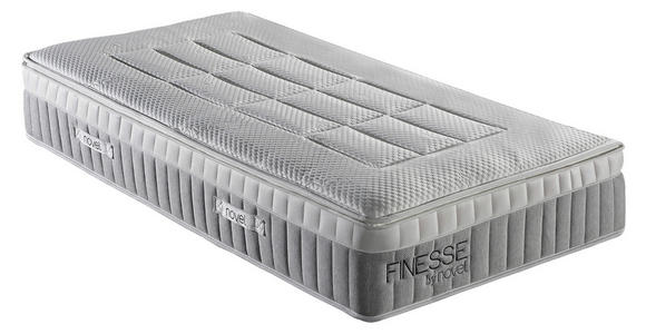 BOXSPRINGMATRATZE 90/200 cm, Höhe ca.:  - Weiß/Grau, Basics, Textil (90/200cm) - Novel