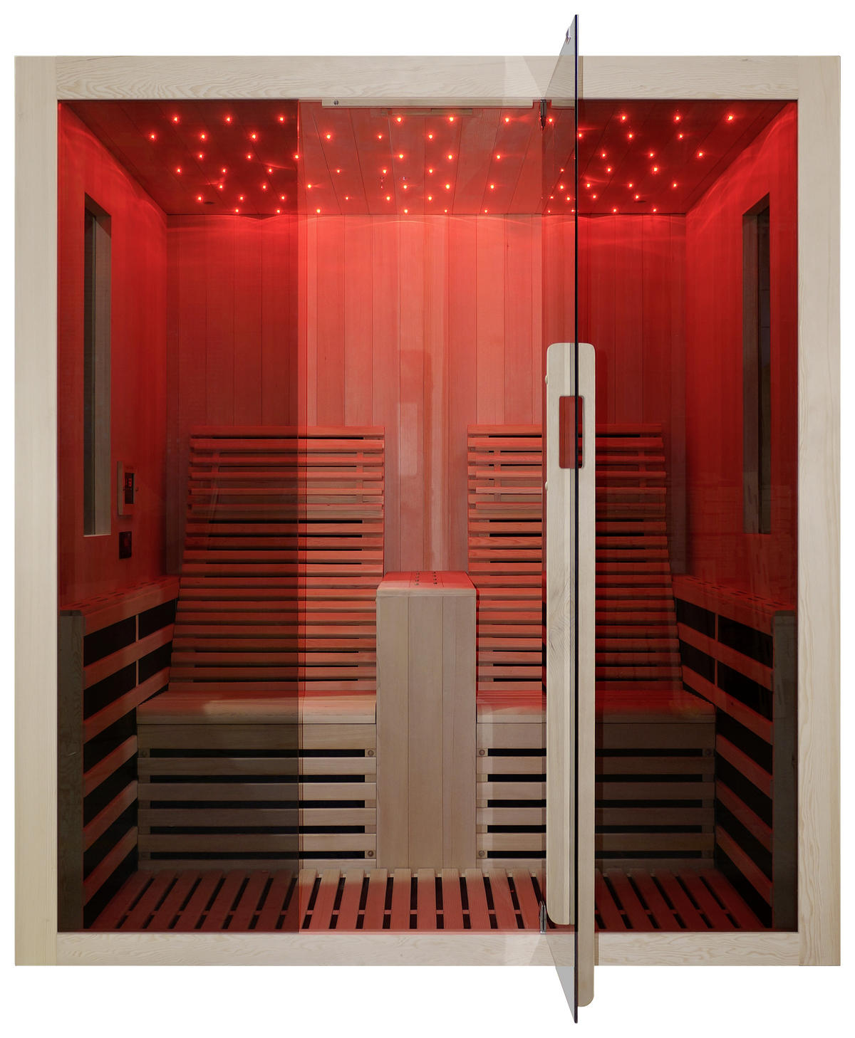 INFRAROTKABINE CARBON 2 für 2 Personen CARBON 2  - Naturfarben, Basics (180/195/150cm) - Sanotechnik
