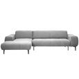 ECKSOFA in Chenille Greige  167/311 cm  - Greige/Schwarz, Design, Textil/Metall (167/311cm) - Xora