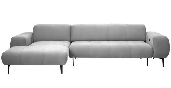 ECKSOFA in Chenille Greige  167/311 cm  - Greige/Schwarz, Design, Textil/Metall (167/311cm) - Xora