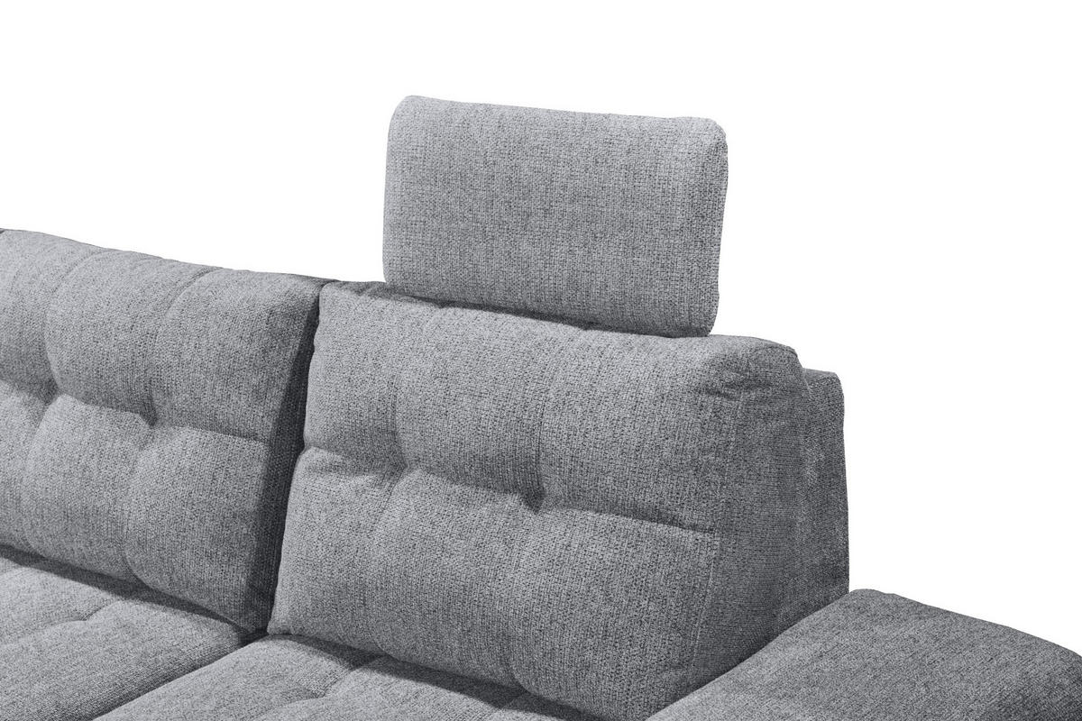 SAROKGARNITÚRA textil szürke  - fekete/szürke, Konventionell, műanyag/textil (218/324/170cm) - MID.YOU